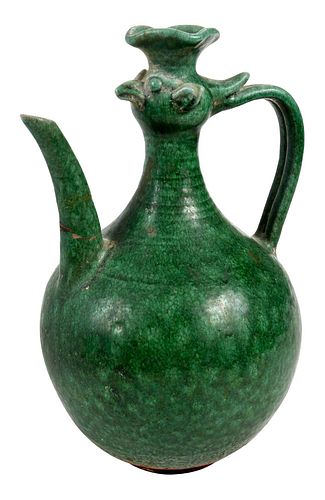 CHINESE GREEN GLAZED PHOENIX HEAD  37aa55