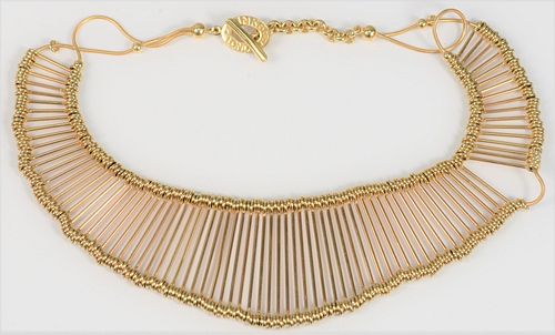 18K GOLD WIRE NECKLACE MOUNTED 37ab64