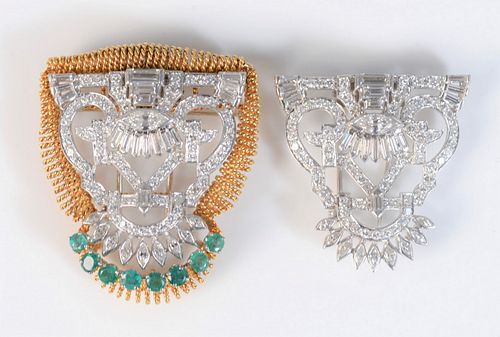 PAIR OF CIRCA 1940 DIAMOND AND