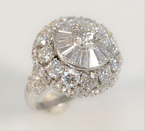 PLATINUM LARGE DIAMOND DOME RING 37ab73