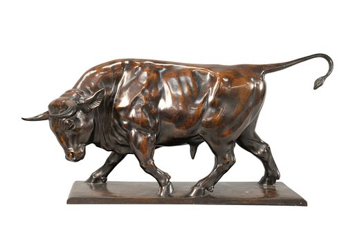 FRITZ ZIMMER (B. 1930) BRONZE BULL