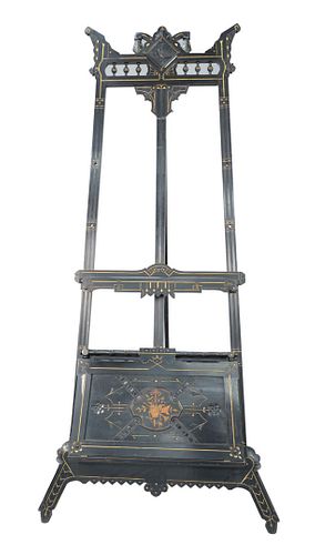 AESTHETIC EBONIZED EASEL WITH CARVED 37ac44