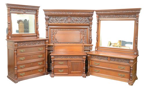 VICTORIAN MAHOGANY FOUR PIECE BEDROOM