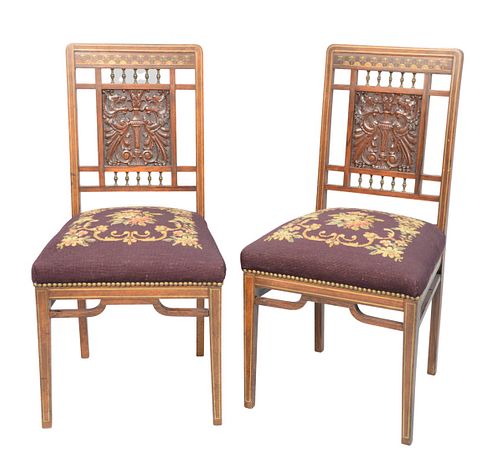 PAIR OF AESTHETIC ROSEWOOD SLIPPER CHAIRS