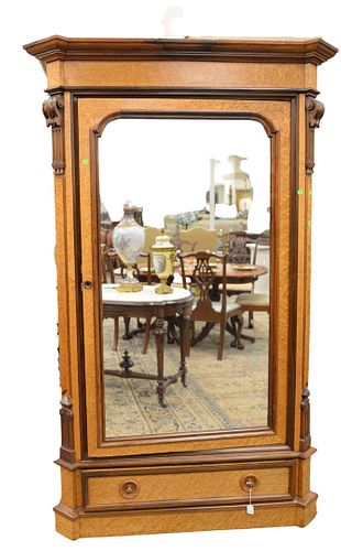 VICTORIAN BIRDSEYE MAPLE ARMOIRE