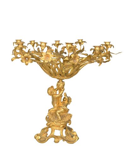 LARGE FRENCH GILT BRONZE CENTERPIECE 37acc8