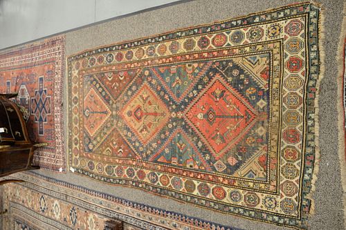 CAUCASIAN ORIENTAL THROW RUG WITH 37ad03