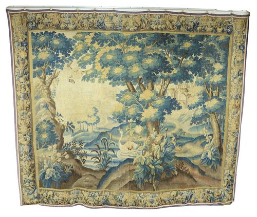 LARGE AUBUSSON WALL TAPESTRY DEPICTING 37ad05