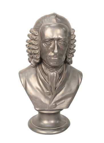 WEDGWOOD BLACK BASALT BUST OF JOHN