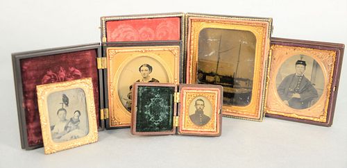 GROUP OF FIVE TINTYPES AND AMBROTYPE  37adbe