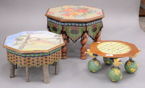 TWO SMALL MACKENZIE CHILDS TABLES 37ae78