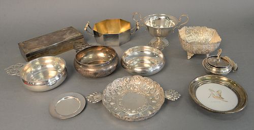 SILVER LOT OF PORRINGERS AND BOWLS  37ae93