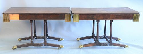 TWO PART MAHOGANY TABLE ONE LARGE 37aea2