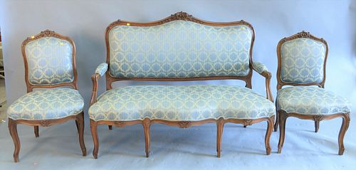 THREE PIECE FRENCH SALON SET LOVESEAT 37aeaa