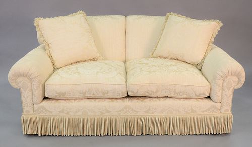 CUSTOM TWO CUSHION WHITE SOFA,