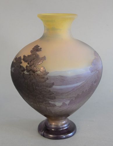 GALLE SCENIC CAMEO ART GLASS VASE  37aee6