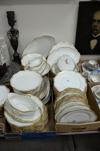 LARGE GROUP OF SCALLOP-EDGED LIMOGES
