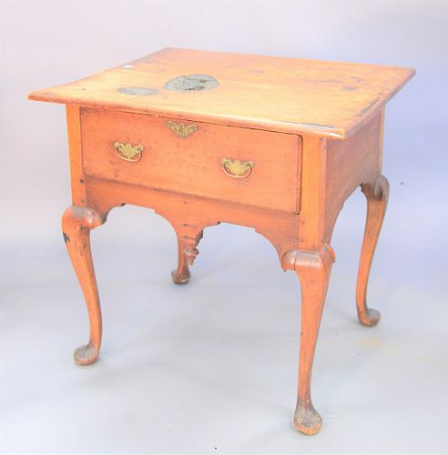 QUEEN ANNE CHERRY WORK TABLE, TWO