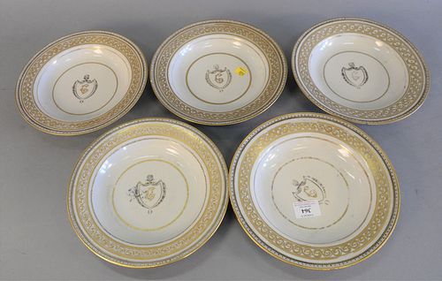 SET OF FIVE CHINESE EXPORT ARMORIAL 37af13