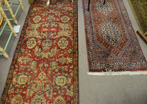 TWO ORIENTAL HALL RUNNERS, 2' 7"