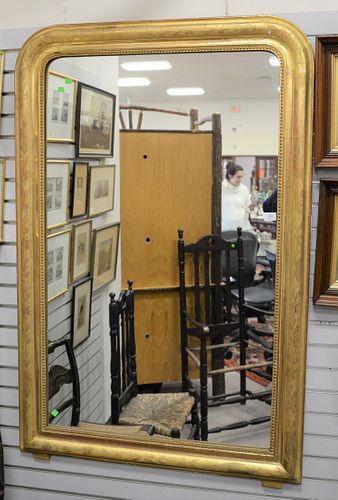 LARGE VICTORIAN GILT PIER MIRROR,