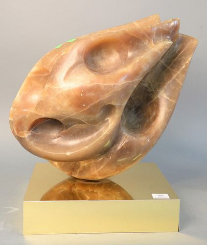 LARGE CARVED MID-CENTURY MARBLE