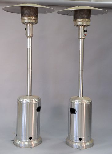 TWO STAINLESS STEEL PROPANE HEATERS,