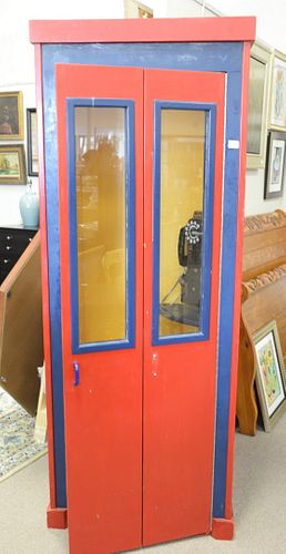 TELEPHONE BOOTH WITH COIN OPERATED TELEPHONE,