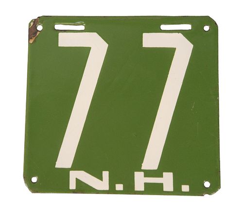 NEW HAMPSHIRE LICENSE PLATE 1905, #77,