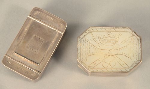 TWO SMALL SILVER BOXES TO INCLUDE 37aff1