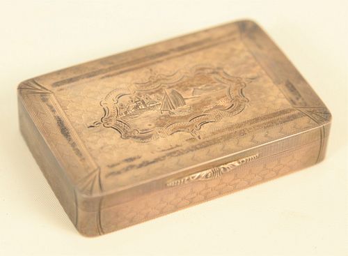 STERLING SILVER SNUFF BOX HAVING 37aff2