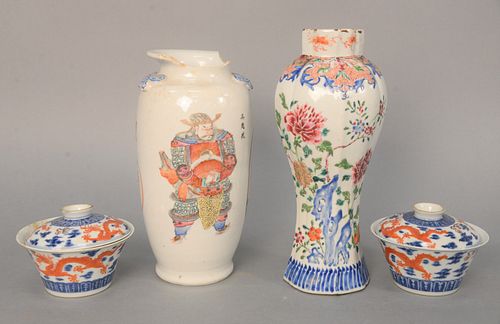 FOUR PIECE CHINESE PORCELAIN GROUP