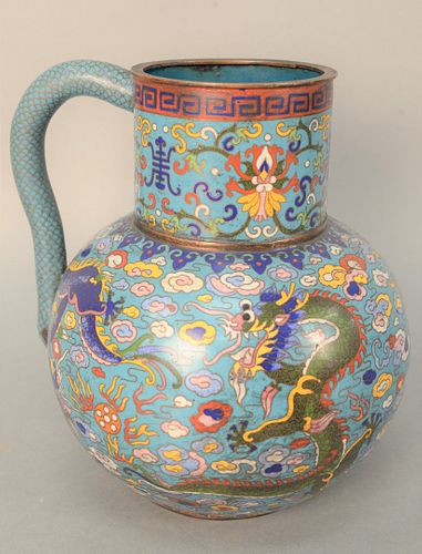 CHINESE CLOISONNE PITCHER WITH 37b016