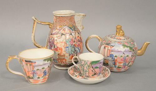 FIVE PIECE CHINESE EXPORT PORCELAIN