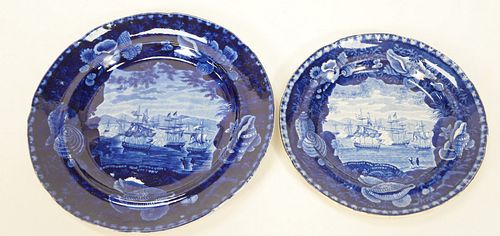 TWO HISTORICAL BLUE STAFFORDSHIRE 37b0a7