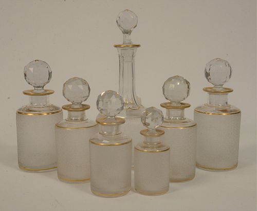 SEVEN PIECE SET OF ST LOUIS GLASS  37b0df