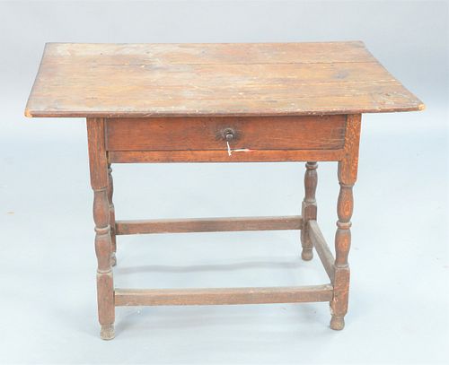 TAVERN TABLE, HAVING THREE BOARD TOP