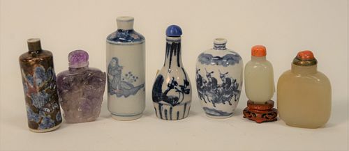 GROUP OF SEVEN SNUFF BOTTLES TO 37b10e