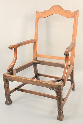 CHINESE CHIPPENDALE MAHOGANY ARMCHAIR 37b136