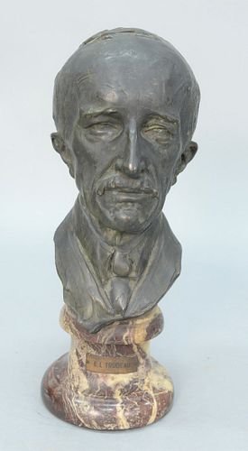 BRONZE BUST OF E.L. TRUDEAU ON
