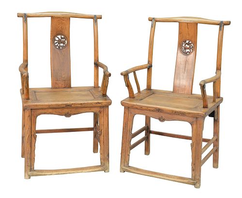 PAIR OF CHINESE ARMCHAIRS EACH