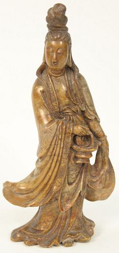 CHINESE CARVED SOAPSTONE FIGURE,