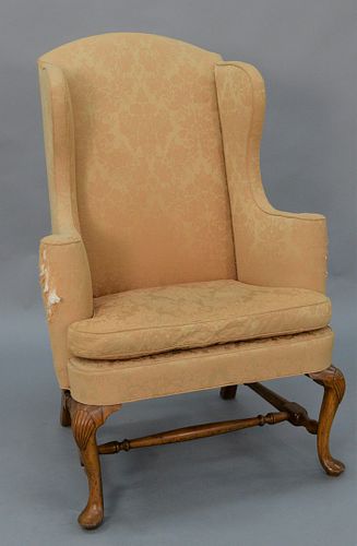 QUEEN ANNE UPHOLSTERED WING CHAIR 37b1a4