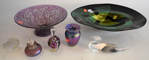 SEVEN PIECE ART GLASS LOT TO INCLUDE 378ac5