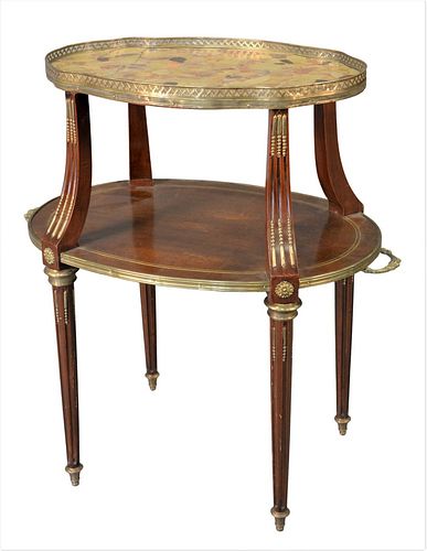 LOUIS XV STYLE TWO TIER TABLE,