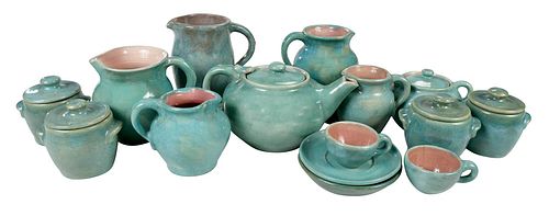 15 PIECES OF PISGAH FOREST POTTERY(Arden,