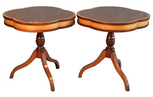 PAIR OF MAHOGANY BONDED INLAID 378b38