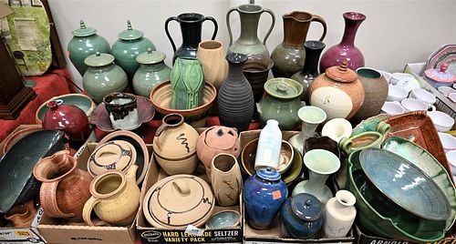 LARGE GROUP LOT OF GLAZED POTTERY  378bc6