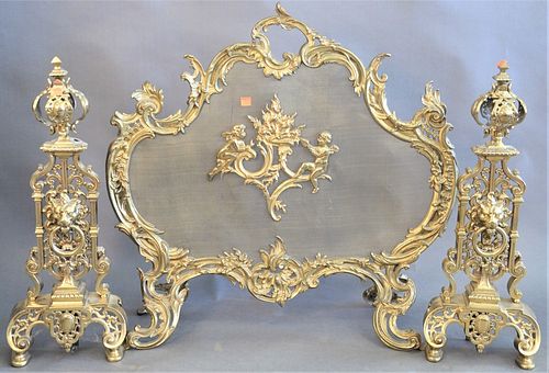 THREE PIECE LOUIS XV STYLE FIREPLACE 378bf0