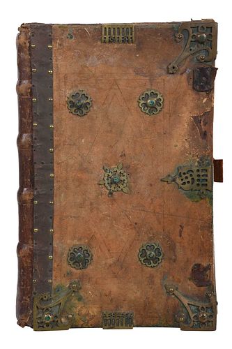 18TH CENTURY BOUND SPANISH ANTIPHONARYintact  378c17